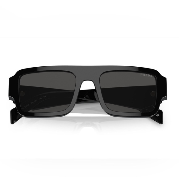 NEW PRADA SQUARE SUNGLASSES PRA05S 16K08Z BLACK SPR A05 16K08Z PRADA EYEWEAR - Picture 2 of 4